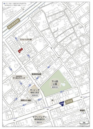 売土地　静岡市駿河区下川原６丁目の地図