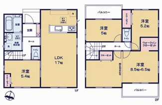 【間取り】 | 坂戸市片柳　新築分譲　東武東上線『北坂戸駅』徒歩17分　【片柳小学区】