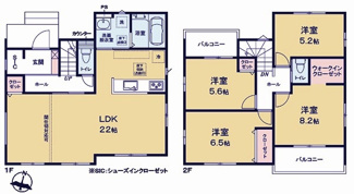 【間取り】 | 坂戸市片柳　新築分譲　東武東上線『北坂戸駅』徒歩17分　【片柳小学区】
