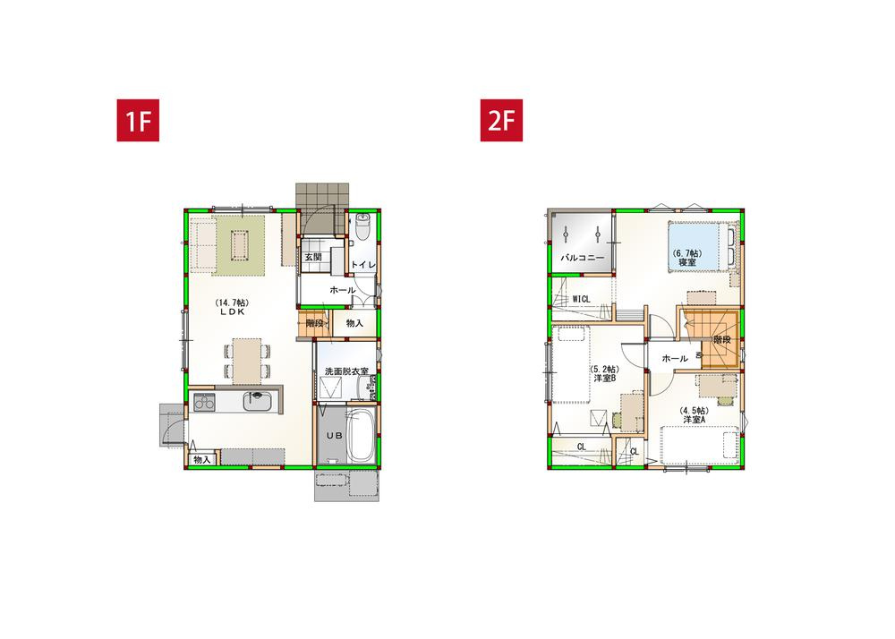 松山市小栗１丁目の間取り