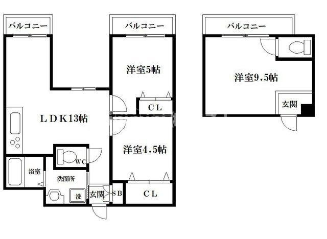 グレース肥後橋の間取り