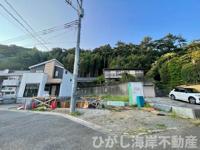 藤沢市城南２丁目　新築戸建　全2棟の外観|8月4日撮影　建築中　現地外観