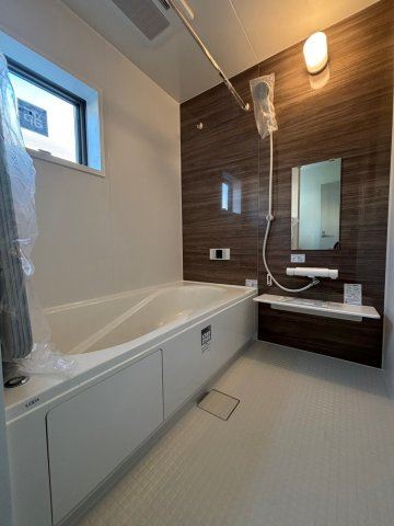 八潮市　木曽根　新築戸建　全1棟の浴室|施工例です