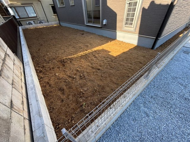 八潮市　木曽根　新築戸建　全1棟の庭|施工例です