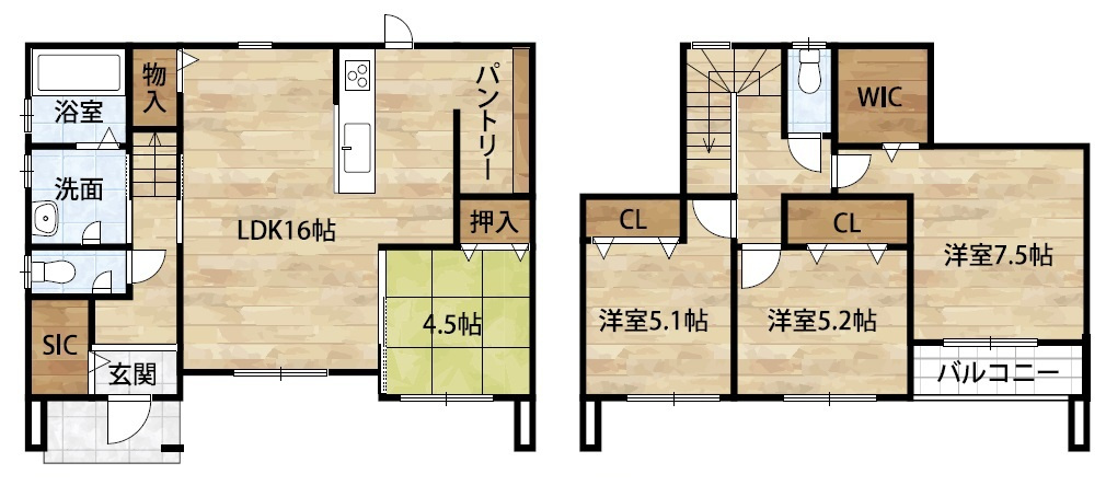 和歌山市有本・中古戸建・54703の間取り