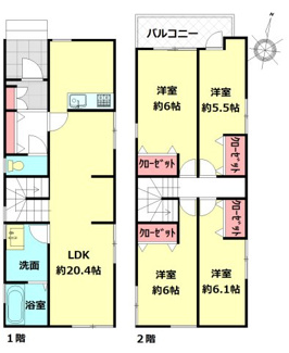 【間取り】 | 流山市野々下4丁目戸建て