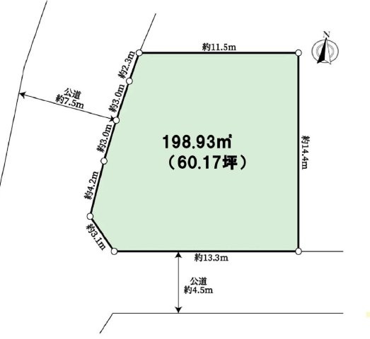 港南区上永谷1丁目　条件なし売地の土地図