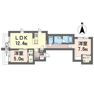  ルミエール　ドゥ―スの間取り|収納スペースが豊富な２LDK！