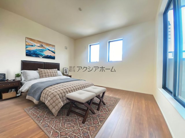 飯能市双柳・全11棟　新築一戸建　8号棟　の寝室|洋室8帖（家具はCG画像での表示になります）