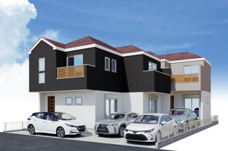 【外観】 | 南区南台6丁目  2号棟 4期 | イメージパース（完成時に現況と異なる場合は現況優先となります）