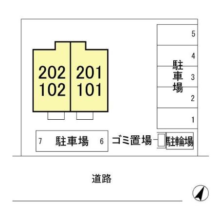 シティパル流星台の区画図