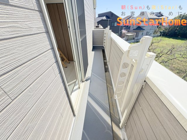 【サンスターホーム】あきる野市小川　未入居戸建て　高機能住宅のバルコニー