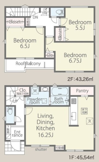 【間取り】 | 船橋市夏見６丁目２４－１期