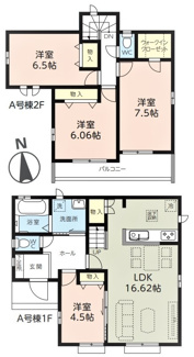 【間取り】 | 新座市畑中2丁目　全1棟　A号棟 | 新座市畑中2丁目　全1棟　A号棟