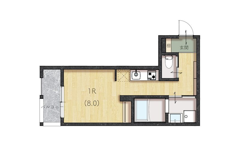 リユニオン三条の間取り