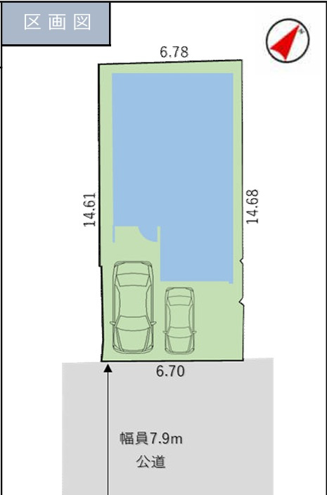 仲介手数料無料　ケイアイLIGARE 所沢市北原町４期・全１棟の区画図