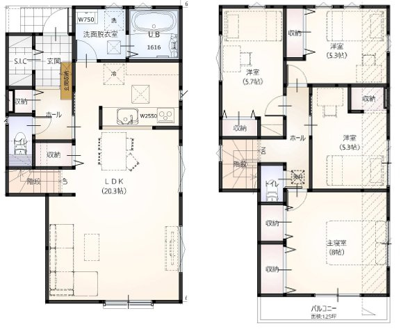 栄区長沼町　売地の参考プラン|参考の間取りになります。