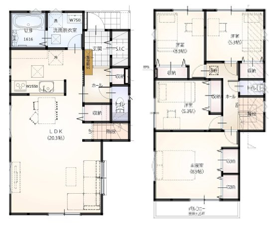 栄区長沼町　売地の参考プラン|参考の間取りになります。