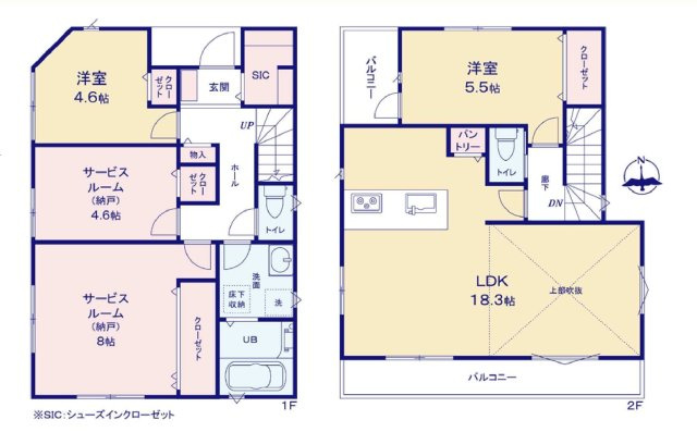 戸塚区上矢部町　新築戸建ての間取り
