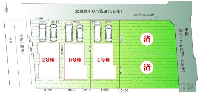 武蔵野市境南町１丁目 中央線 武蔵境駅 新築戸建の区画図