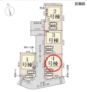 【区画図】 | リーブルガーデン桜井市粟殿１３期 | 区画図