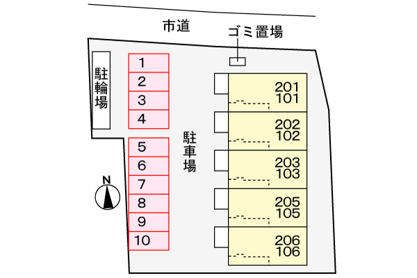 イーストビレッジの区画図