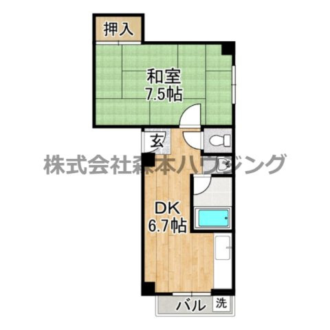 【間取り】 | 　フリーディオ御堂