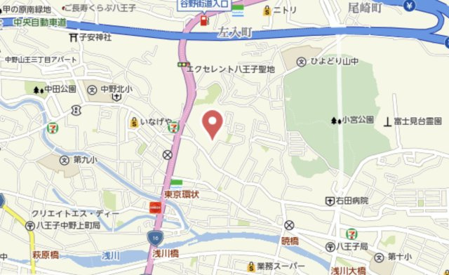 祝：成約済み　サンクレイドル暁町弐番館　八王子市　中古マンションの地図|～仲介手数料無料☆八王子ひなた不動産～サンクレイドル暁町弐番館