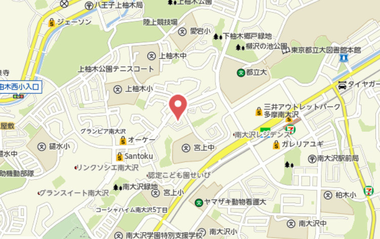 『八王子市マンション』ベルコリーヌ南大沢第６号棟【仲介手数料無料】　八王子市南大沢5-6-6の地図|～仲介手数料無料☆八王子ひなた不動産～ベルコリーヌ南大沢