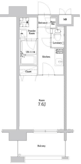 エンクレスト大博通りAPEXの間取り