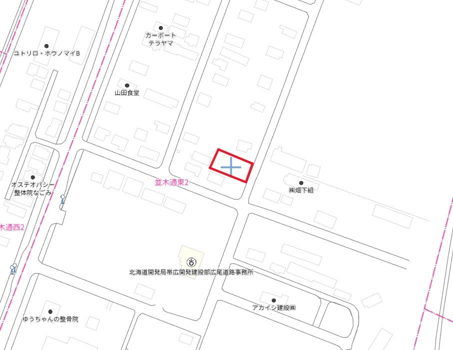 売土地　広尾町並木通東2丁目の地図