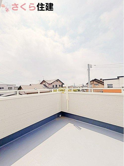 いろどりアイタウン宇都宮市細谷23-P1　3号棟のバルコニー|日当たりの良い＆眺めの良いバルコニー