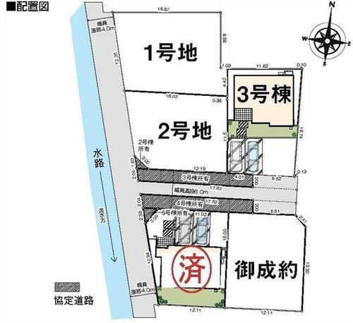 いろどりアイタウン宇都宮市細谷23-P1　3号棟の区画図|3号棟になります