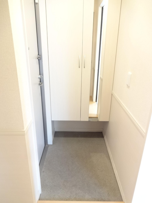 熊本市南区島町３丁目のアパートの玄関