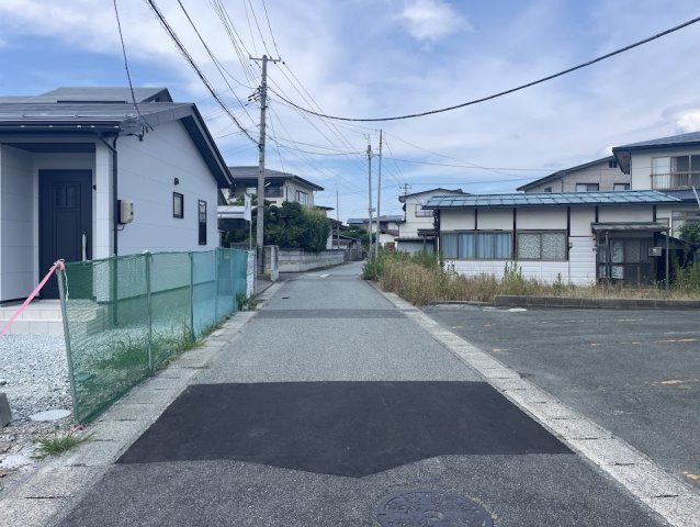 天童市柏木町建売住宅【平屋】の前面道路含む現地写真|前面道路