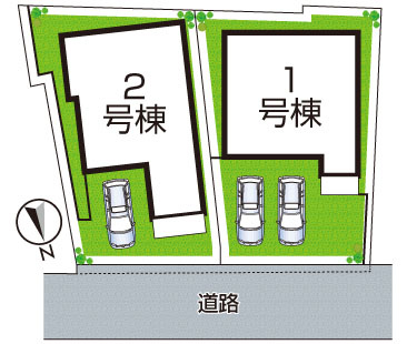 神戸市垂水区仲田　第2期　新築一戸建ての区画図|全2区画