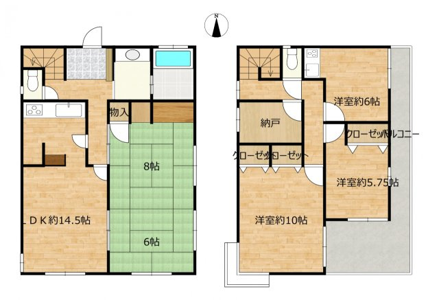 八街い　中古戸建の間取り