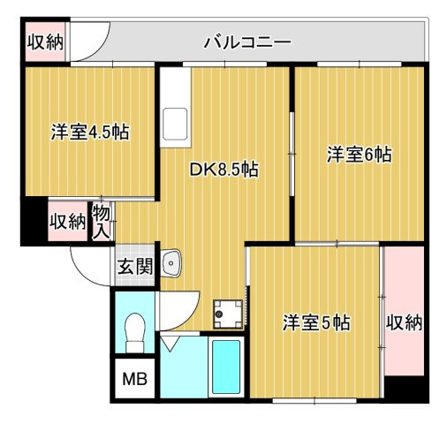 ヴィラナリー上越Ⅱの間取り