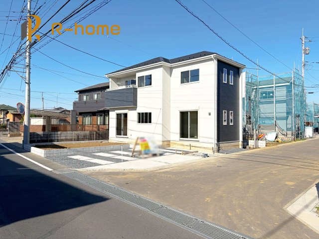 土浦市板谷4丁目25-P1　新築戸建て　1号棟の外観|ご予約を頂ければ、『平日』はもちろん『早朝』や『夜間』もご見学可能です♪お気軽にお申し付けください♪