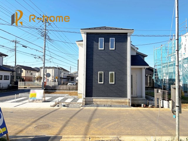 土浦市板谷4丁目25-P1　新築戸建て　1号棟の外観|建物完成いたしました！ご予約で『平日』や『夕方』などでもご見学可能です！