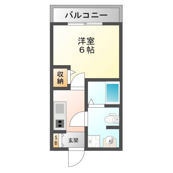グランパシフィック十三元今里　十三賃貸の間取り