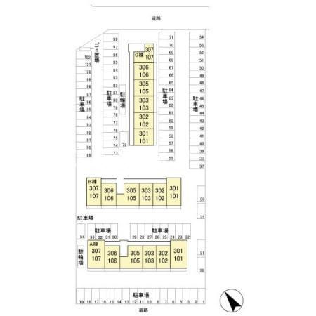 オペラハウス上大島　Ｂの区画図|高崎、前橋エリアのお部屋探しはエンドスケープまで！お客様の理想お聞かせ下さい♪