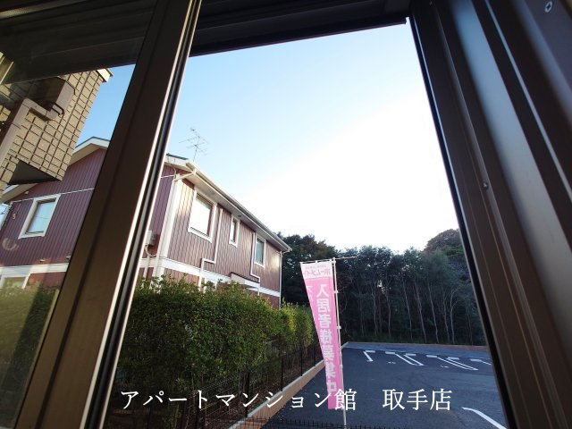 仮）取手市上高井新築アパートのバルコニー
