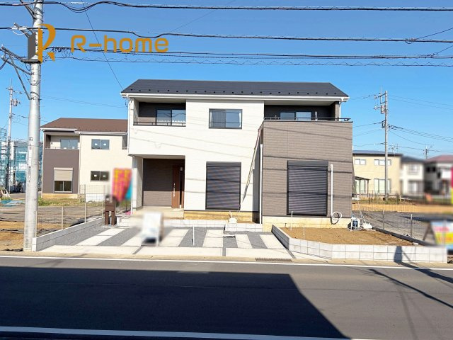 土浦市板谷4丁目25-P1　新築戸建て　12号棟の外観|近隣の同仕様完成物件をご見学いただけます♪