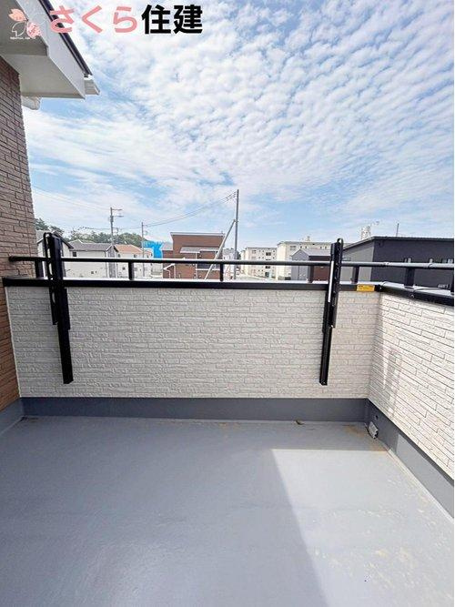 いろどりアイタウン宇都宮市野沢23-P1　6号棟のバルコニー|バルコニーも日当たり良好♪