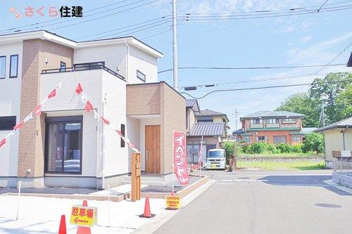 いろどりアイタウン宇都宮市野沢23-P1　6号棟の外観|前面道幅も十分にあります♪