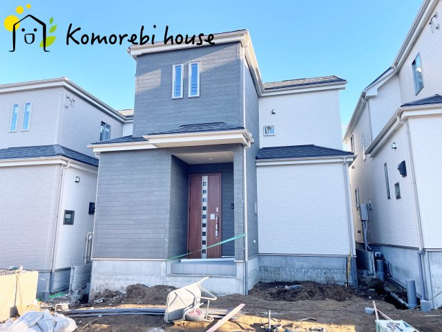 北本市宮内　2期　新築一戸建て　ハートフルタウン　Bの外観|耐久性に優れたサイディング貼りの外観。雨風に強く、汚れにくい素材で美しさが長持ちします。日々のメンテナンス負担を軽減し、家族の暮らしをしっかり守る安心の新築住宅です。