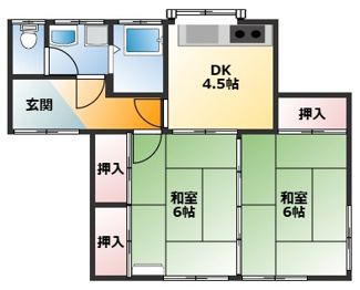 【間取り】 | 山田貸家(平山新町)