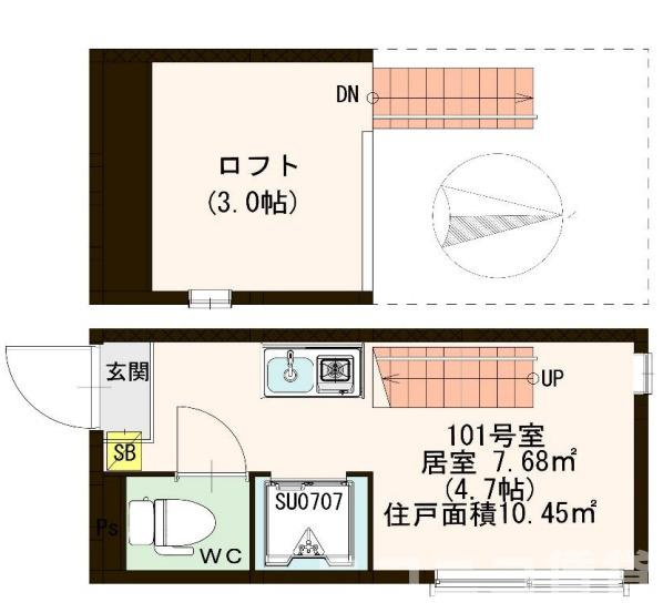 世田谷区経堂５丁目のアパートの間取り|
