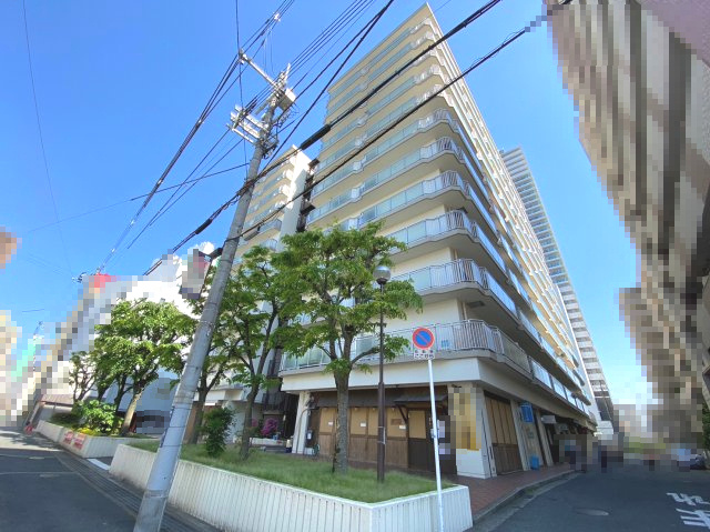 【成約済】香里日光ハイツの外観|鉄骨鉄筋コンクリート造12階建てのマンション。
4階部分の角部屋です！